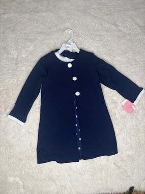 Youngland Navy and White Polka Dot Jacket and Dress